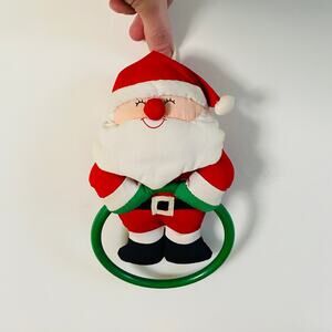 Vintage Avon Plush Santa Claus Towel Holder